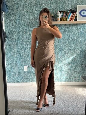 Rare London Ruffle Trim Racer Dress size large